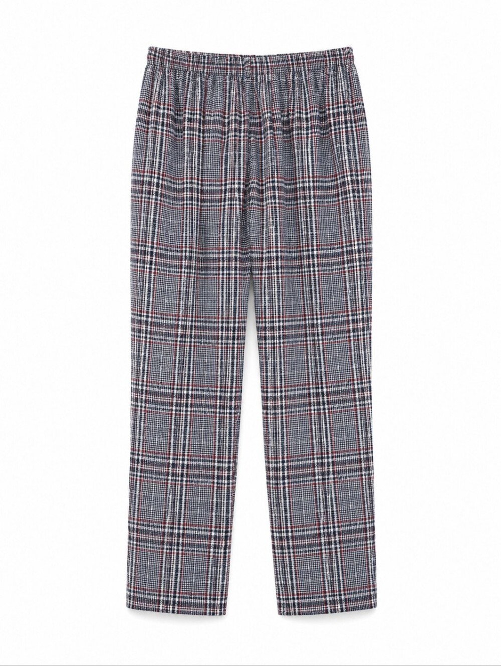 Vintage Women's Plaid Pants - Black, White, and Red, 100% Wool, Size 10
